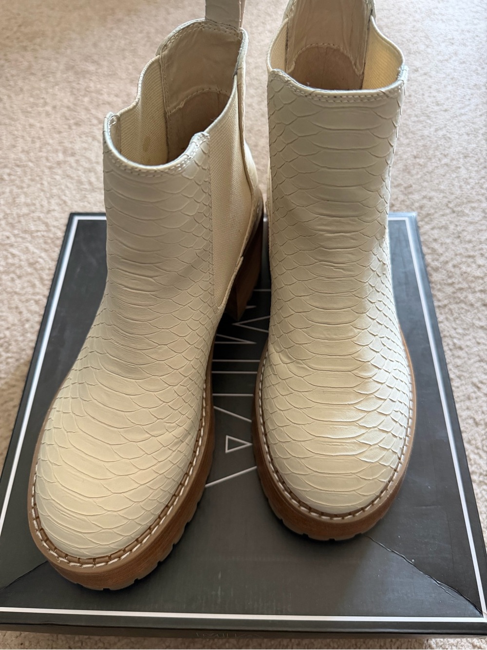 MIA Ivory Python Chelsea Boot - Women - Picture 2 of 4